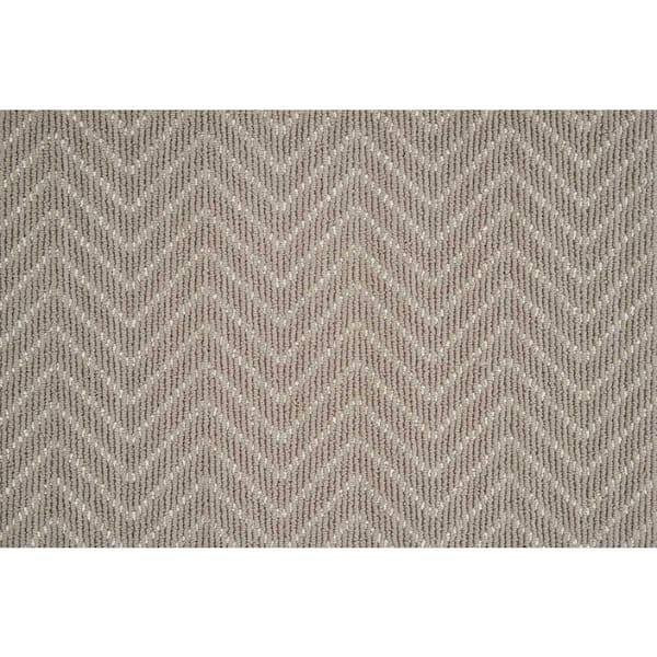 Natural Harmony Merino Herringbone Sparrow Custom Area Rug with Pad