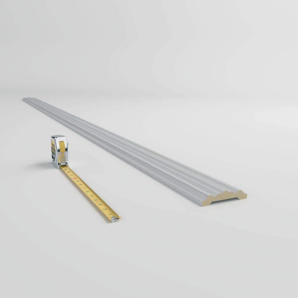 Gray Primed Polyurethane Geometric Chair Rail Moulding Sample