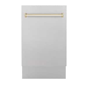 Autograph Edition 18 in. Top Control Tall Tub Dishwasher w/ 3rd Rack in Fingerprint Resistant Stainless & Polished Gold