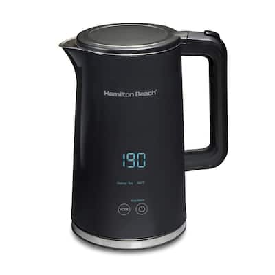 Elite Gourmet 1.2L Adjustable Temperature Electric Honeypot Glass Kettle  with Keep Warm, Mint
