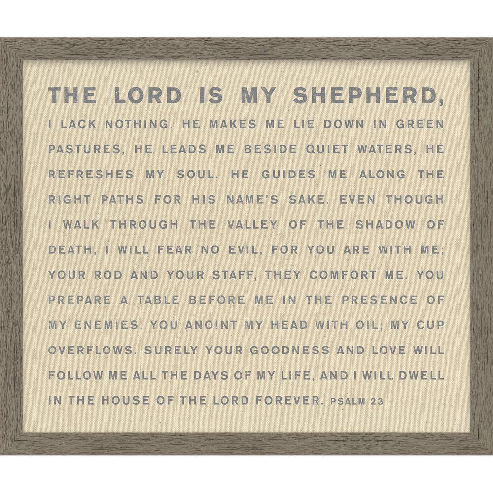 Homespun Faith The Lord Is My Shepherd By Carpentree Framed Natural Ca