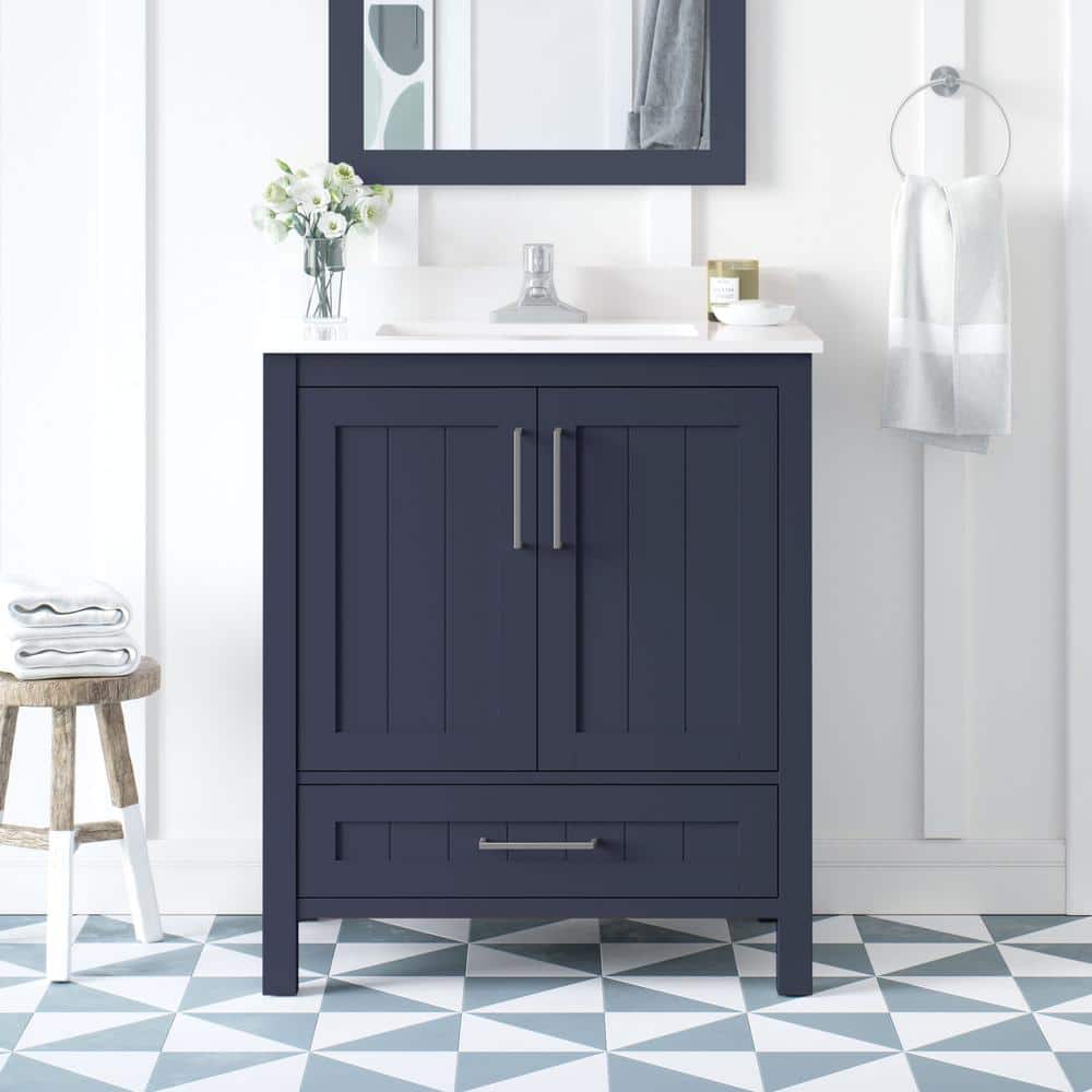 Midnight Blue 30" Freestanding Bathroom Vanity with Sink