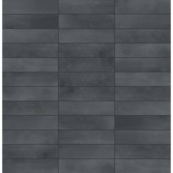 MOLOVO Le Leghe Cobalto Blue Subway 12 in. x 3 in. Matte Porcelain Tile Sample
