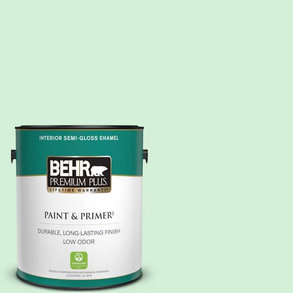 BEHR PREMIUM PLUS 1 gal. #460A-2 Tropical Dream Semi-Gloss Enamel Low Odor Interior Paint & Primer