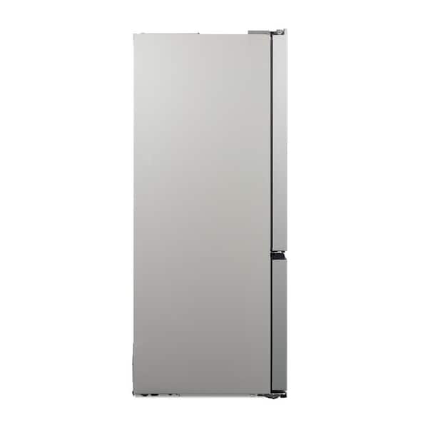 30 in. 17.5 cu. ft. Counter Depth 3-Door French Door Refrigerator Freezer Drawer and Recessed Handles in Stainless Steel