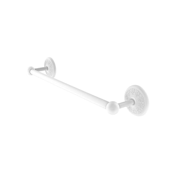 Allied Brass Prestige Monte Carlo Collection 24 in. Wall Mounted Single Towel Bar in Matte White