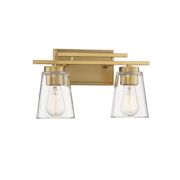 warm brass vanity light