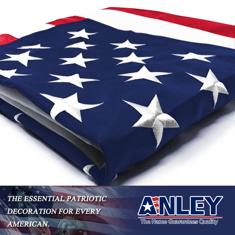 2x3 Foot Embroidered Nylon American Flag with Grommets