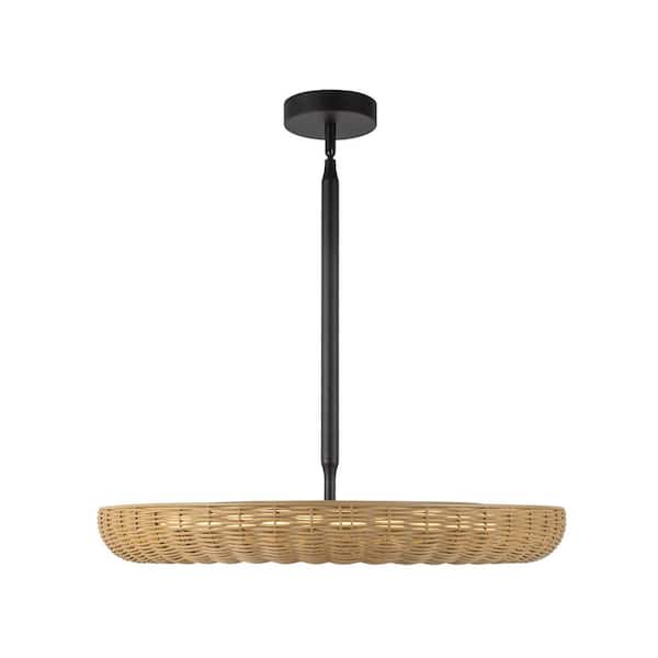 Maris 24-in 1 Light 24-Watt Matte Black Integrated LED Chandelier