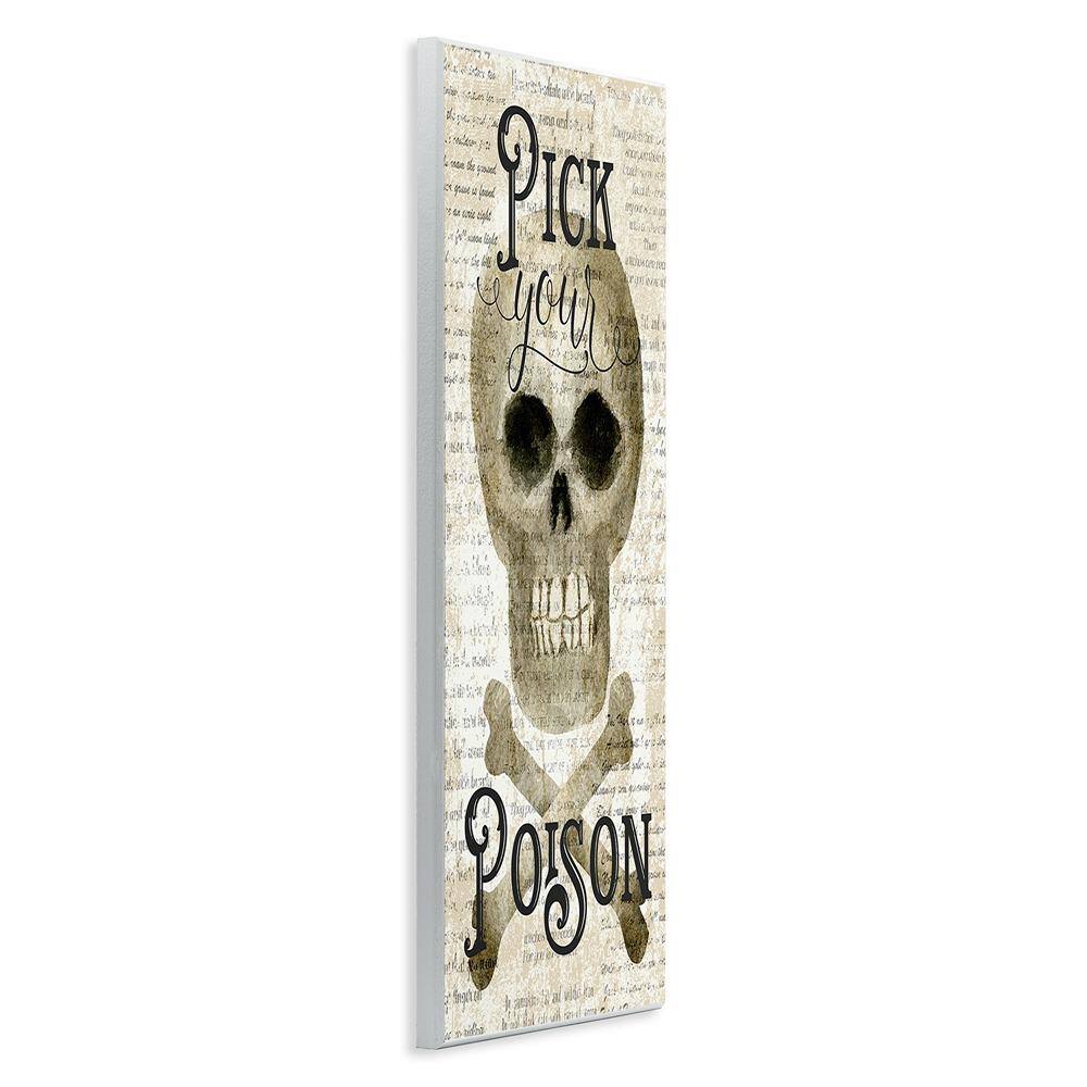 Pick Your Poison Skull MDF Wall Plaque Art