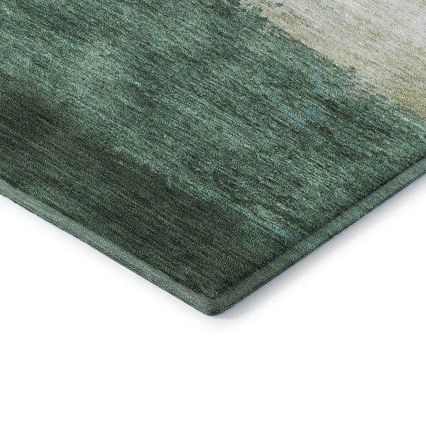 Mayfield Premium Machine Washable Abstract AMF2169 Fern 10 ft. x 14 ft. Area Rug