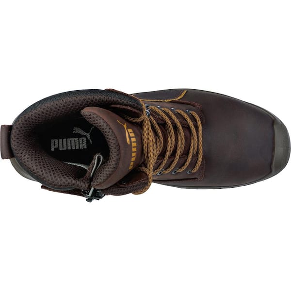 Men's Conquest CTX 7 in. High Safety Work Boots - Soft Toe - Brown Size 10(M)