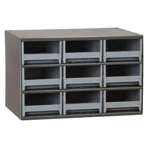 9-CompartmentSmall Parts Steel Cabinet Small Parts Organizer (1-Pack)