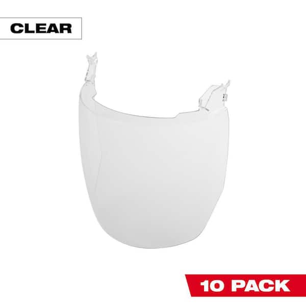 Milwaukee BOLT Fog Free Clear Full Face Replacement Shields No Brim Helmet Only (10-Pack)