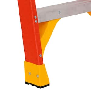 6 ft. Fiberglass Step Ladder with Shelf 300 lb. Load Capacity Type IA Duty Rating