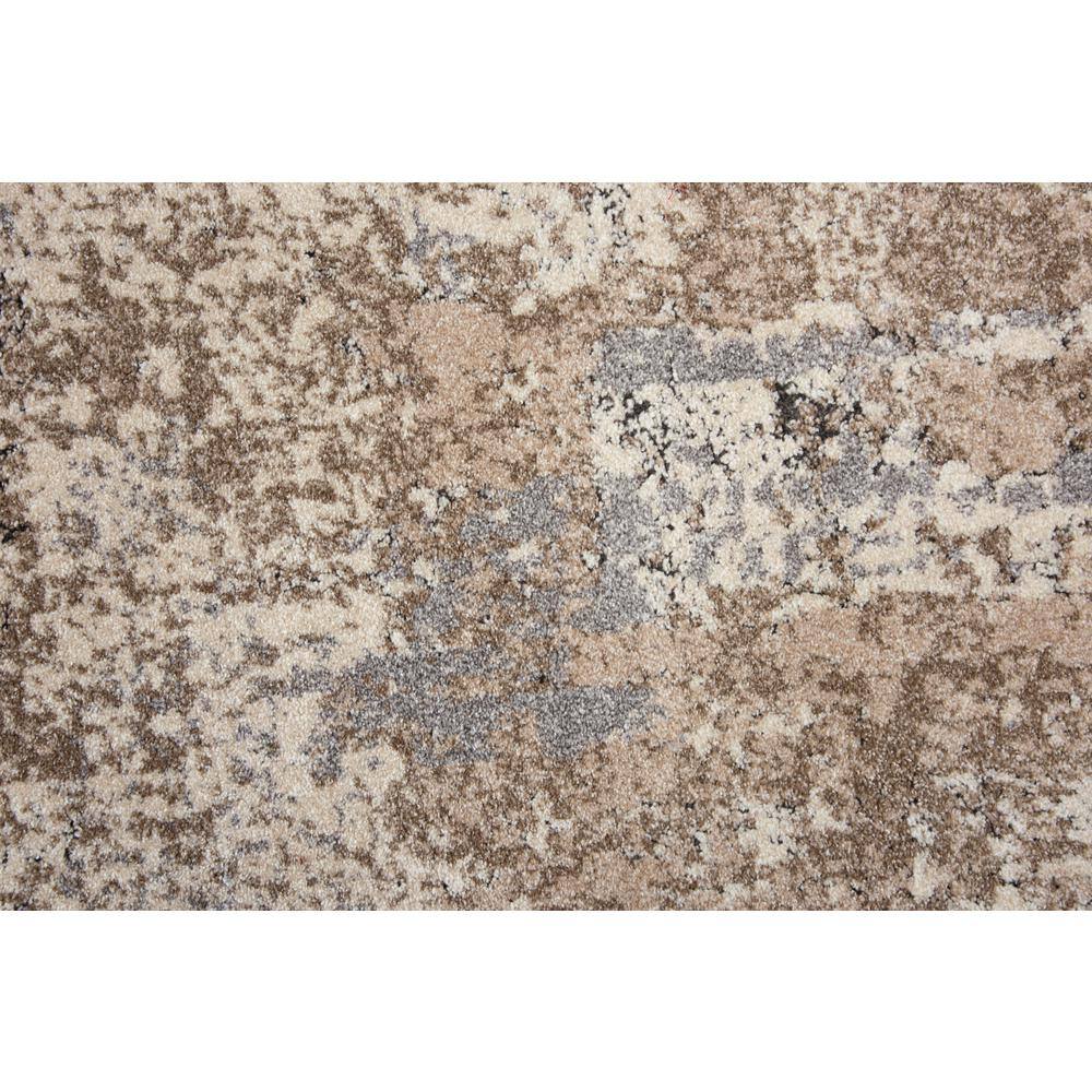 Venice Gray and Beige Abstract Synthetic Area Rug