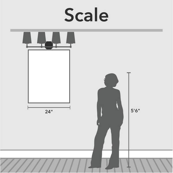 Hunter - Nolita 30 in. 4 Light Matte Black Vanity Light with Cased White Glass Shades