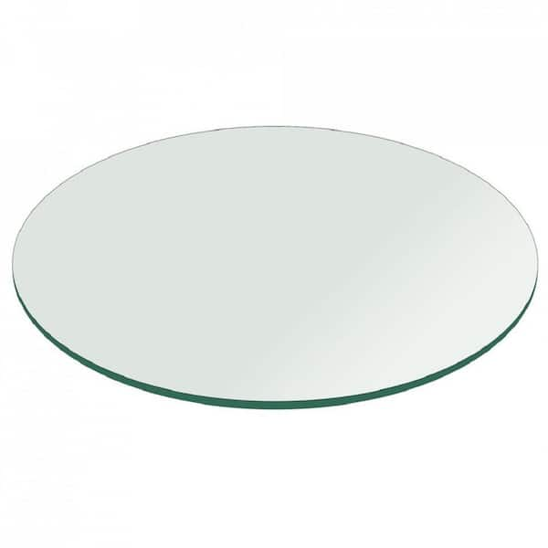 Fab Glass and Mirror 41 in. Clear Round Glass Table Top, 1/4 in ...