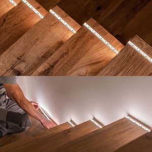 Aura 65.5 ft. LED White Strip Light with A/C Power Adapter