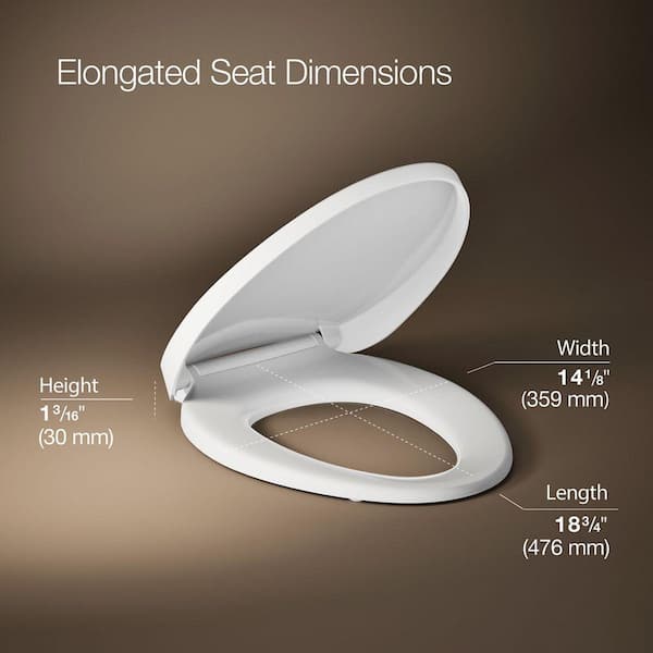 PureWarmth Elongated Toilet Seat in White