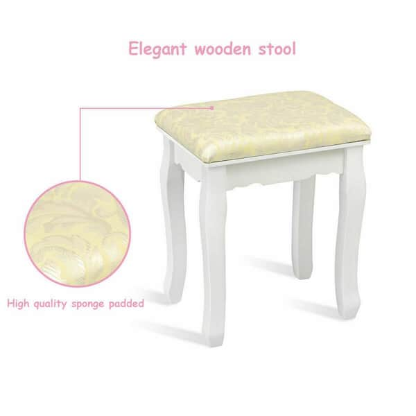 dressing table stool beige