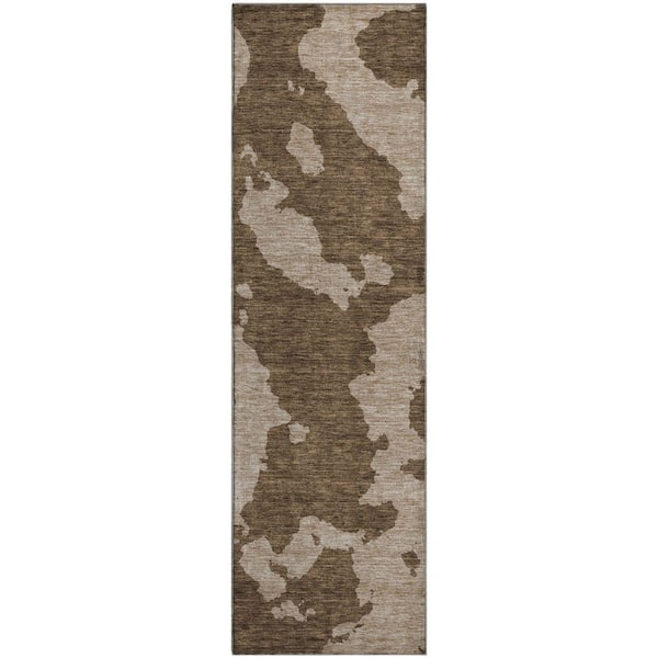 Addison Rugs Mayfield Premium Machine Washable Abstract AMF975 Brown 2 ft. 3 in. x 7 ft. 6 in. Runner Rug