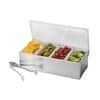 TableCraft Chiller Collection Clear Plastic 4-Compartment Bar Condiment  Holder (6-Pack) 10006 - The Home Depot