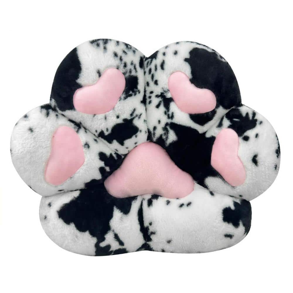 Angel Sar 28 in. x 24 in. Milk Cow Color Cat Paw Chair Pad