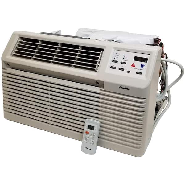 9,200 (DOE) BTU 230-Volt/208-Volt R410A Through-the-Wall Air Conditioner with 3.5 kW Electric Heat and Remote