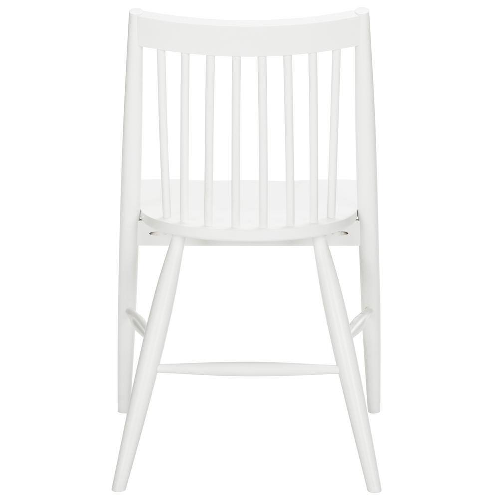 White High Back Spindle Wood Side Chair