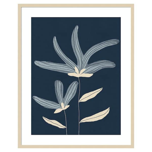 Amanti Art 2-Flowers by Alisa Galitsyna 1 Piece Framed Giclee Abstract Art Print 41 in. x 33 in.
