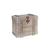 HOUSEHOLD ESSENTIALS Small Antiqued Wooden Chest 9539-1