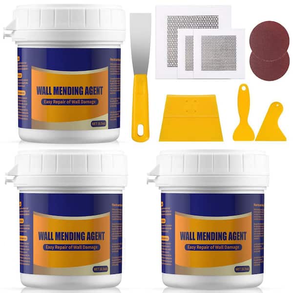 Drywall Repair Kit Drywall Hole Repair Patch Kit Wall Spackle Repair Paste with 8.5 oz. White Wall Repair Putty