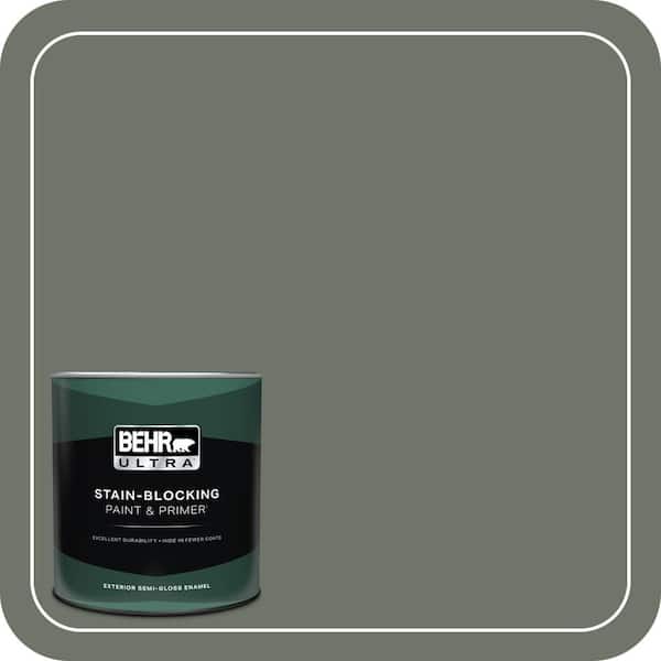BEHR ULTRA 1 qt. #BXC-72 Evergreen Trail Semi-Gloss Enamel Exterior Paint & Primer