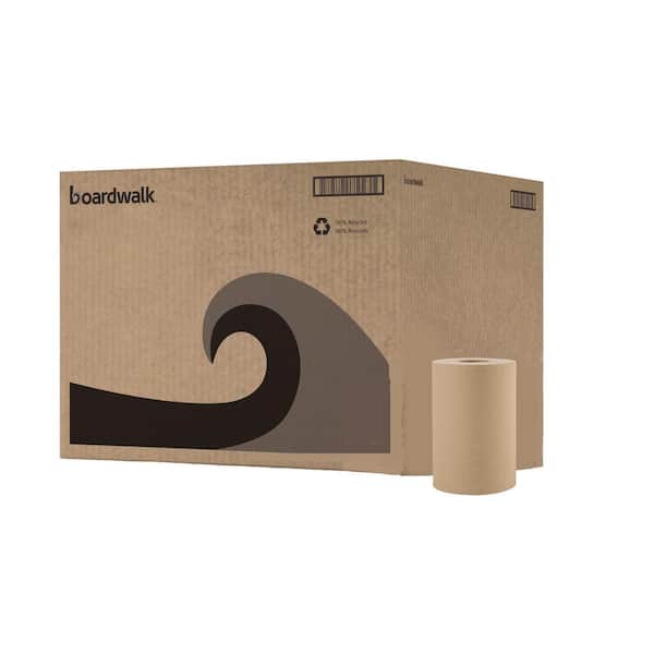 Boardwalk Hardwound Paper Towels 8" x 350ft 1-Ply Natural (12 Rolls per Carton)