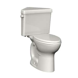Cadet 3 Powerwash Triangle Tall Height 2-Piece 1.6 GPF Round Toilet in White, Seat not Included