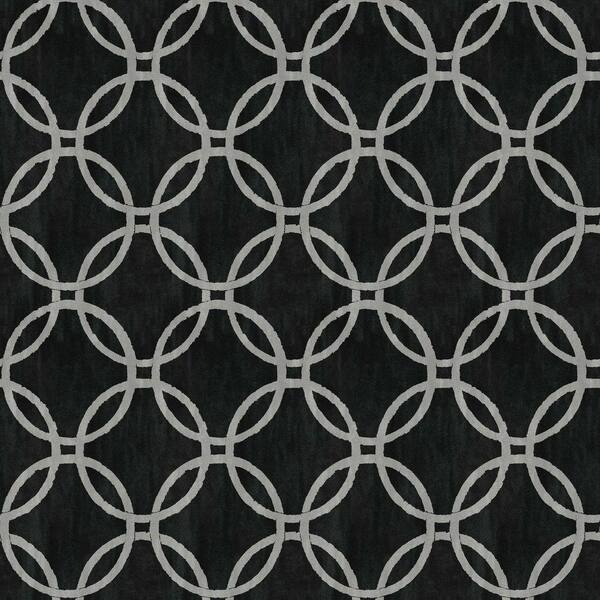 Beacon House Ecliptic Black Geometric Strippable Roll Wallpaper (Covers 56 sq. ft.)