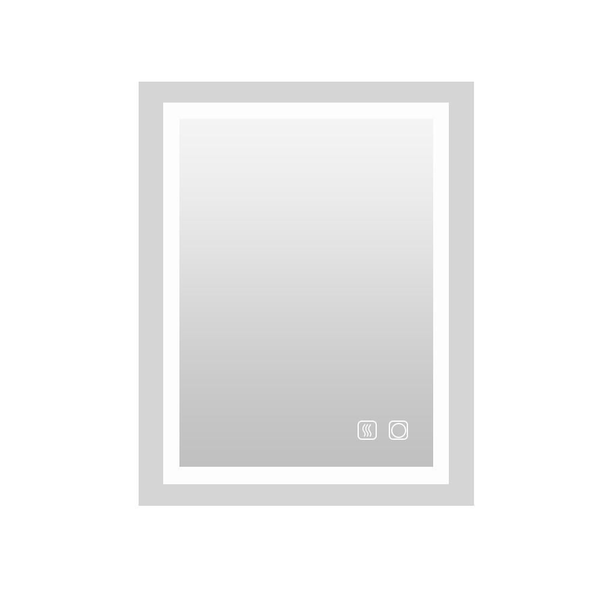 Unbranded 28 in. W x 36 in. H H Rectangular Frameless Anti-Fog Wall Mount LED Bathroom Vanity Mirror, Touch Button