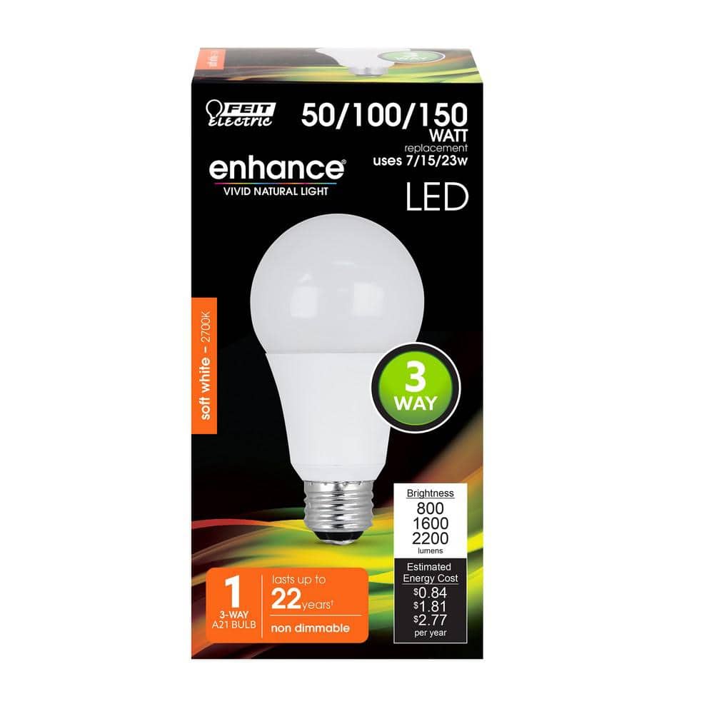 Feit Soft White Frosted 3-Way LED Bulb for Commercial Use
