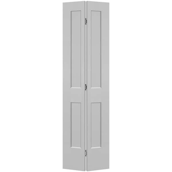Masonite 24 in. x 80 in. 2-Panel Logan Hollow Core Silver Bullet Molded Composite Bi-Fold Door