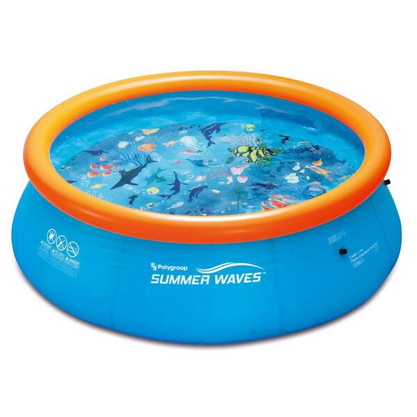 Summer Waves 3D Ring Quick Set 10 ft. x 30 in. D Inflatable Round Above Ground Pool