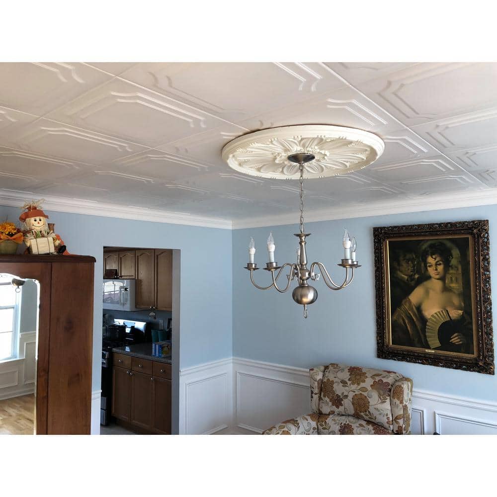 Plain White Square Foam Glue-Up Ceiling Tile