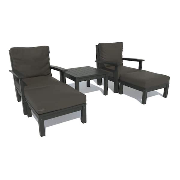 Highwood Bespoke Deep Seating 5-Piece Chaise Set with Side Tableand with Cushions