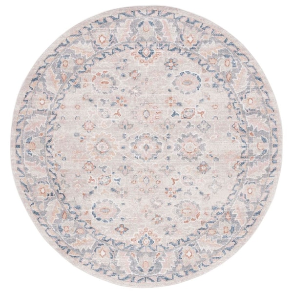 SAFAVIEH Blair Blue/Gray 7 ft. x 7 ft. Machine Washable Abstract