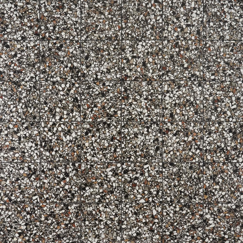 Grain Black Matte Porcelain Patterned Floor and Wall Tile