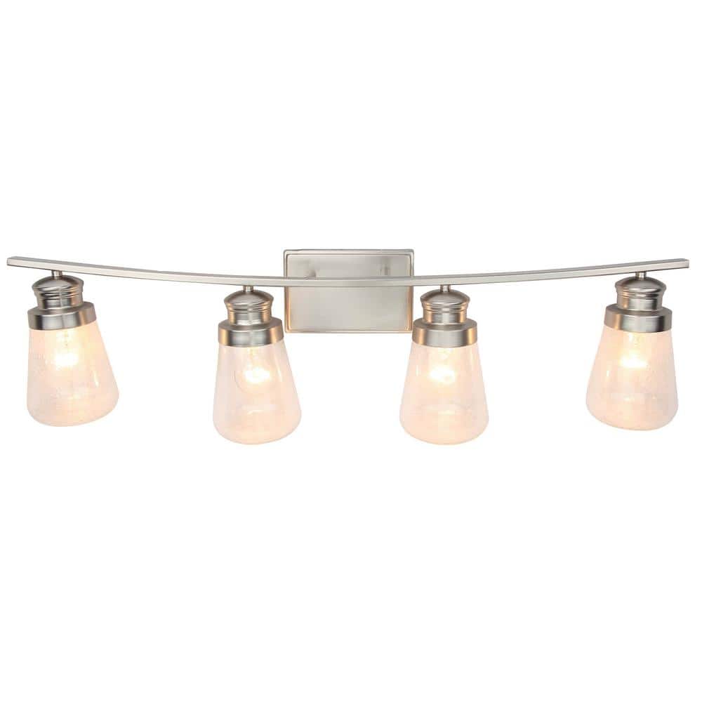 4-Light Brushed Nickel Vanity Lighting