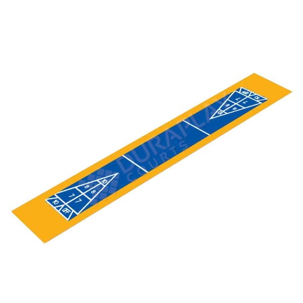 DuraPlay 7 ft. 10 in. x 47 ft. 2 in. Royal Blue and Yellow Single Shuffleboard Kit