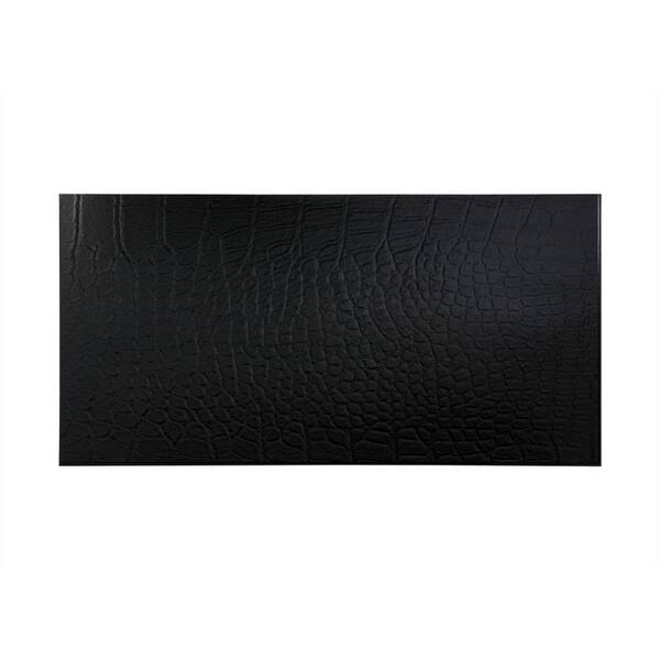 Fasade Cayman 96 in. x 48 in. Decorative Wall Panel in Black