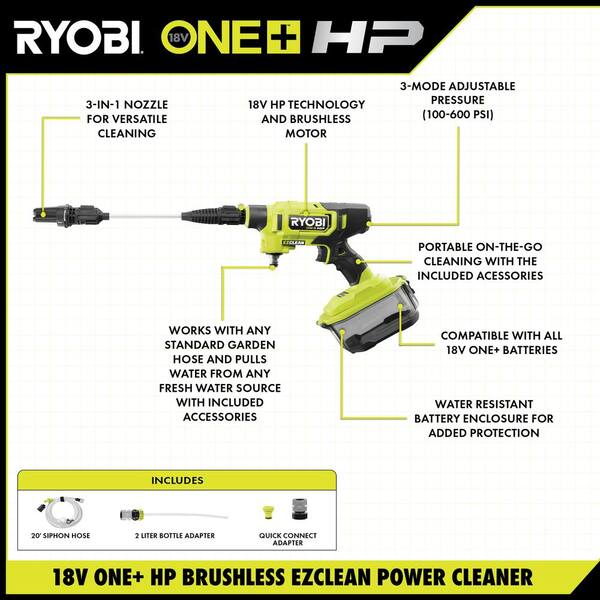 RYOBI ONE+ HP 18V Brushless EZClean 600 