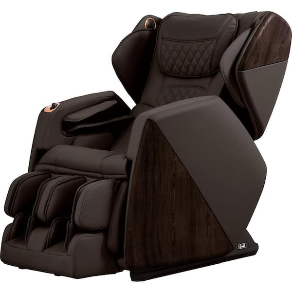 TITAN Pro Soho Series Brown Faux Leather Reclining 4D Massage Chair with Bluetooth Speakers